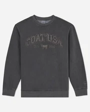GOAT USA Linden Crewneck Sweatshirt Gray Adult X-Small Pepper NWT