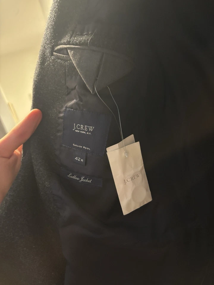 J Crew Ludlow Jacket English Wool Sport Coat Blazer Yorkshire Tweed Moon England - Image 4 of 4