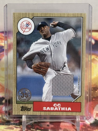 CC Sabathia 2022 Topps 1987 35th Anniversary  GAME USED Jersey #87R-CS Yankees