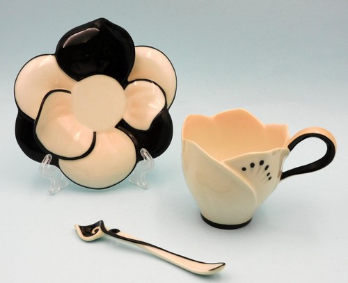 3 pce Franz Porcelain *BLOSSOM Series - Graceful CAMELLIA * Boxed Set FZ02077E - Picture 5 of 17