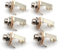 Switchcraft Output Jack, Mono - 6 pack Standard, Silver