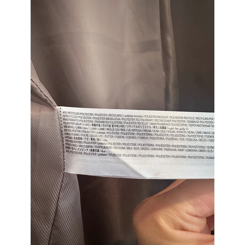 Abrigo de Lana Mango Rosa Nude Talla XS Foto 4 de 4