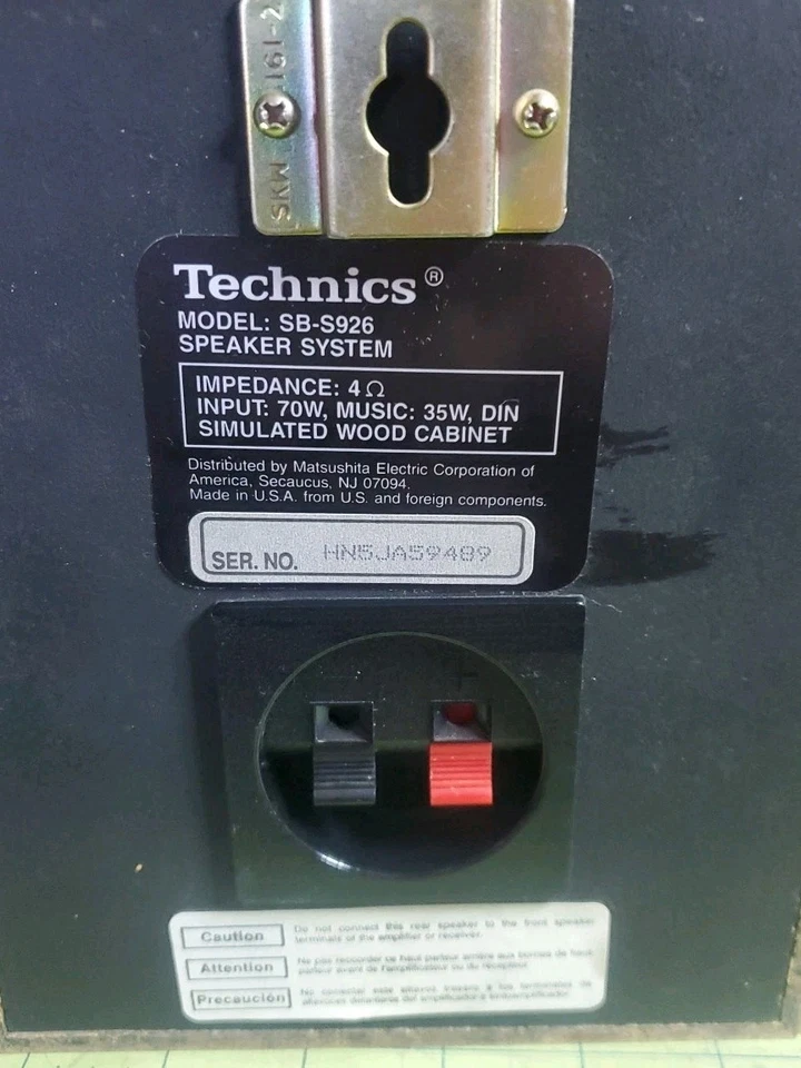 Sistema de Altavoces Technics SB-S926 SB-C926 Grano Madera Como Nuevo  Foto 3 de 4
