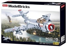 Sluban Model Bricks Army M38-B0983 MIG 15 Flugzeug Russischer Düsenjet 583 Teile