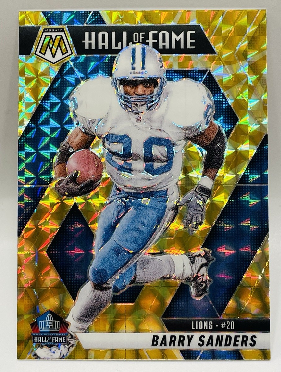 Barry Sanders 2025 Mosaic Yellow Reactive Hall of Fame #291