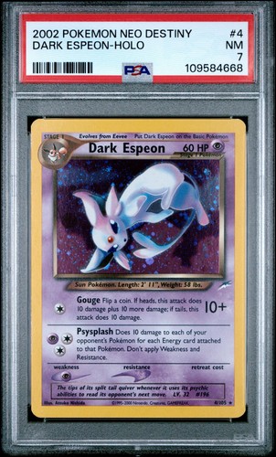 Dark Espeon (Unlimited) graded PSA 7 for sale on eBay