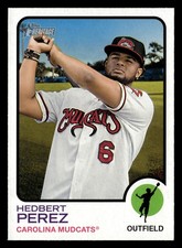 Hedbert Perez 2022 Topps Heritage Minor League #175 Mudcats BREWERS ROOKIE