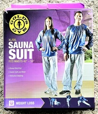 Gold's Gym Performance Sauna Suit XL/XXL Reflective Workout Pullover Top - NEW