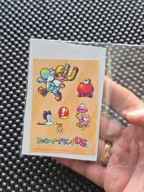 Vintage Nintendo Mario Yoshi Island DS Character Sticker Sheet Rare Promo NES 