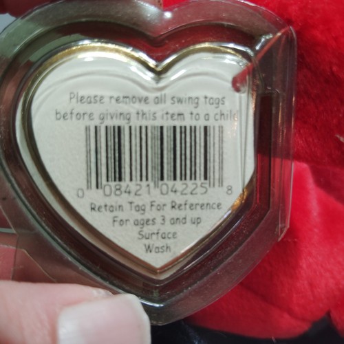 Ty Beanie Baby Rare Mac the Cardinal 1999/1998 Tag Errors Retired w/ tag errors - Picture 5 of 9