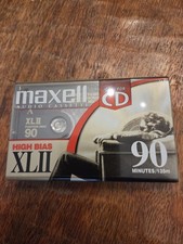 MAXELL High Bias XLII  90 Min  Blank Audio Cassette  Brand New/Factory Sealed