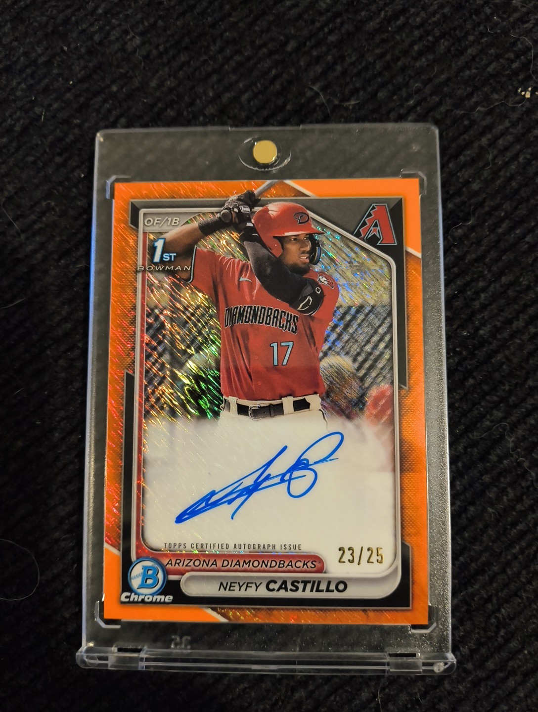 2024 Bowman Chrome Neyfy Castillo Rookie 1st Auto True Orange /25 🔥 🔥