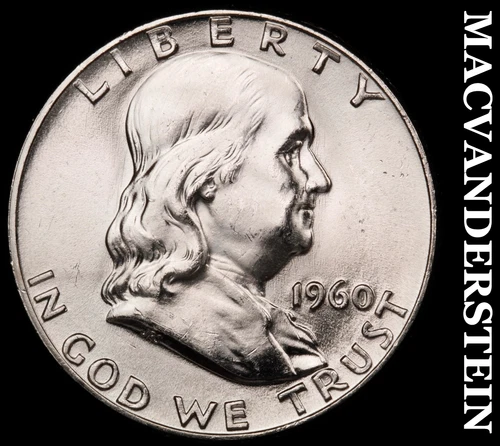 1960 Silver Franklin Half Dollar - Choice Gem Brilliant Unc+++  Lustrous  #G8426