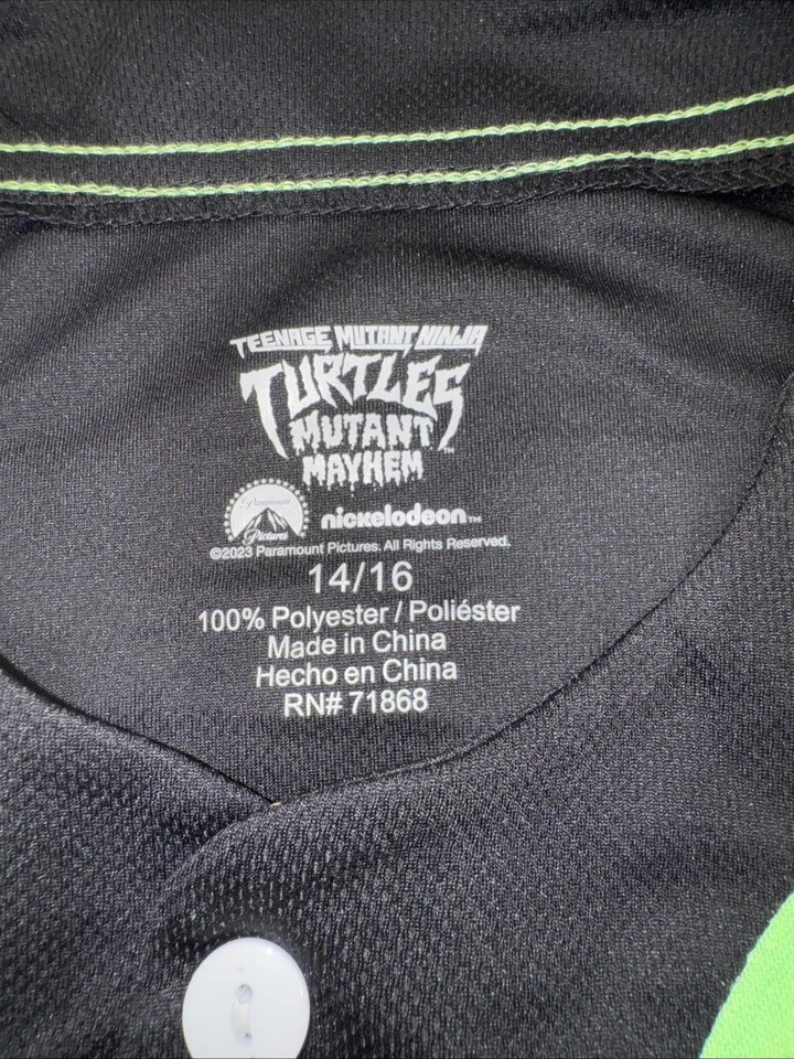 TMNT 忍者神龟变种人 Mayhem 男孩 14-16 码 — 第 2/4 张图片