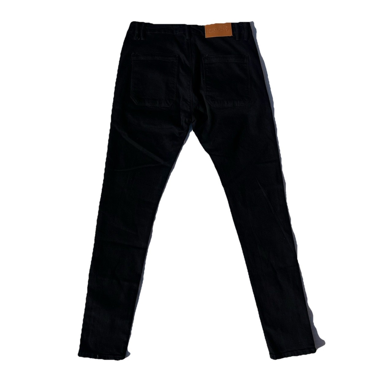Parlay Denim Jeans Lighthing Bolt Rhinestones Mens 34x32 Black