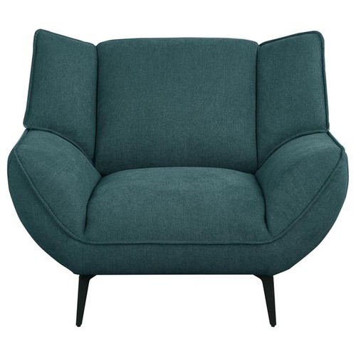 Pemberly Row 3-piece Mid-Century Fabric Upholstered Living Room Sofa Set Teal - Picture 4 of 13