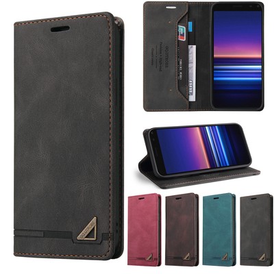 Leder Flip-Ständer Stoßfest Brieftasche Fall Für Xperia 10VI 1VI ACE III 5 V 5IV
