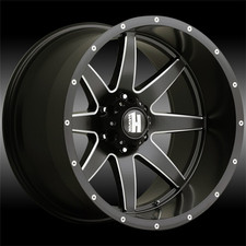 22 Havok H112 Wheel 22x14 -76 8x170 Cb 125 Black Lip Machined Window Rim