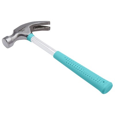 Amazon Basics 8 oz Claw Hammer with Shock Reduction, No-Slip 8 oz, Turquoise