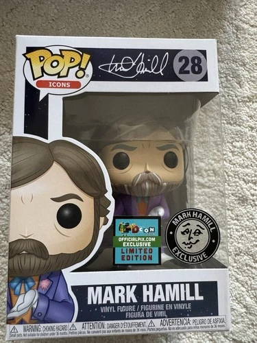 Funko POP! Icons: Mark Hamill Joker #28 2018 Designer Con Exclusive + Protector