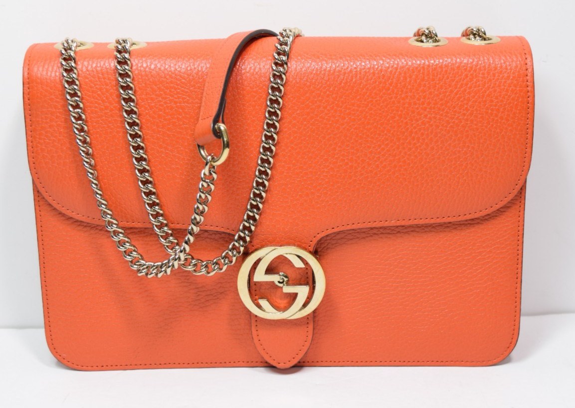 Gucci Leather Interlocking G Medium Shoulder Bag … - image 1