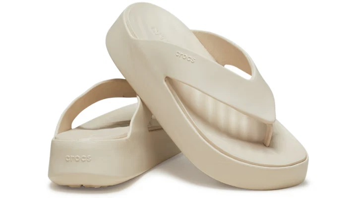 CROCS Women's Getaway Platform Flip Flops Stucco (209410-160)