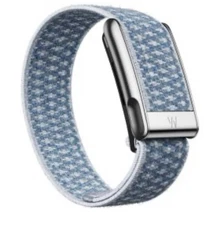 Whoop 5.0/MG Cloudknit Luxe - Light Blue (Haze) - Titanium Silver Clasp - Logo