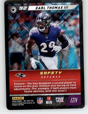 2020 Panini NFL Five Foil Prizm Earl Thomas III #E224 BAL