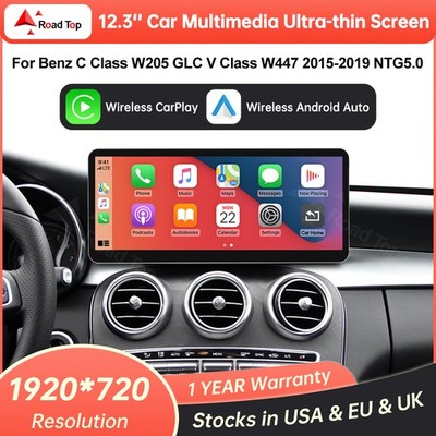 RT 12.3'' Stereo Multimedia Touchscreen Für Benz C W205 GLC X253 V W447 NTG 5.0