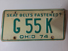 4 OHIO LICENSE PLATES 1973 & 1974 (w/ Envelope) G55K 2 PAIR Consecutive Years — photo 3