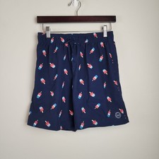 Abercrombie Kids Navy Ice Pop Print Swim Shorts Size 13/14 Back Pocket