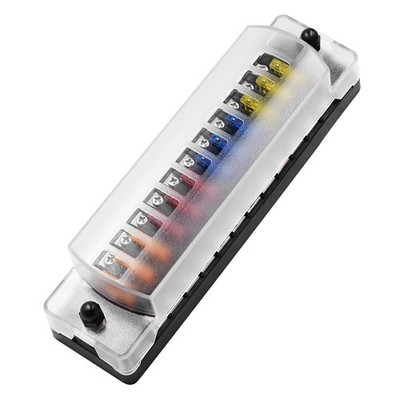 DC 12V-32V 12 Way Waterproof Blade Fuse Box Block Fit For Car Truck Marine New