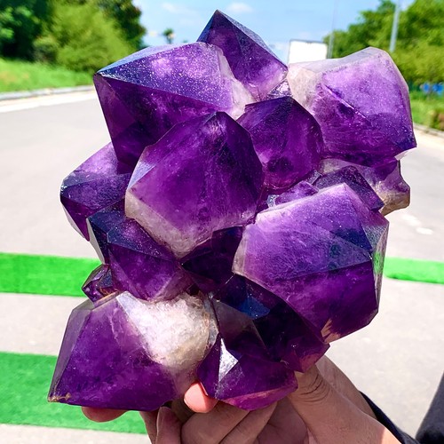 6.99LB Natural Amethyst geode quartz clustercrystal specimen Healing - Picture 3 of 13