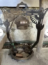 Bradley Hubbard Iron Horse Hanging Lamp Fixture