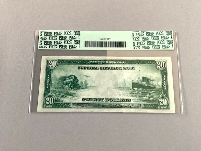 U.S. 20 Dollars Federal Reserve Note FR 977 - Cleveland 1914 PCGS 65 PPQ - Image 3 of 4