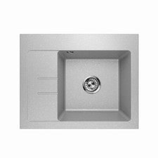 Spülbecken Küchenspüle Granitspüle Siphon Lavello Luxor 1.0S Grau Metallic Links