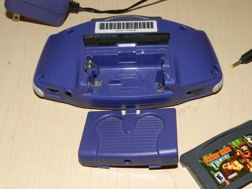 GAME BOY ADVANCE PURPLE SYSTEM WITH DONLEY KONG COUNTRY & MORTAL KOMBAT WORKS - Picture 3 of 5