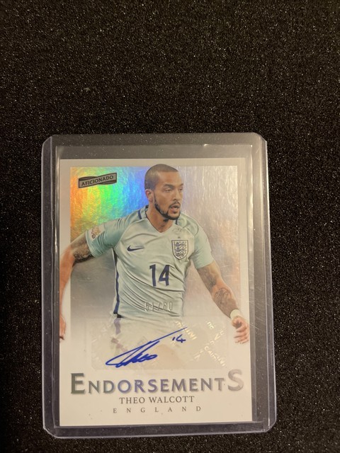 panini aficionado soccer 2017 /60 Auto Endorsements Theo Walcott