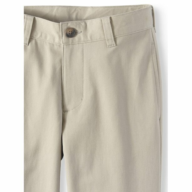 Wonder Nation Pants Boys Size 8 Khaki Uniform Stretch Twill