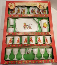Winnie the Pooh Tea 6 Pc serve 40pc box set Sears Disney 60's early 70's