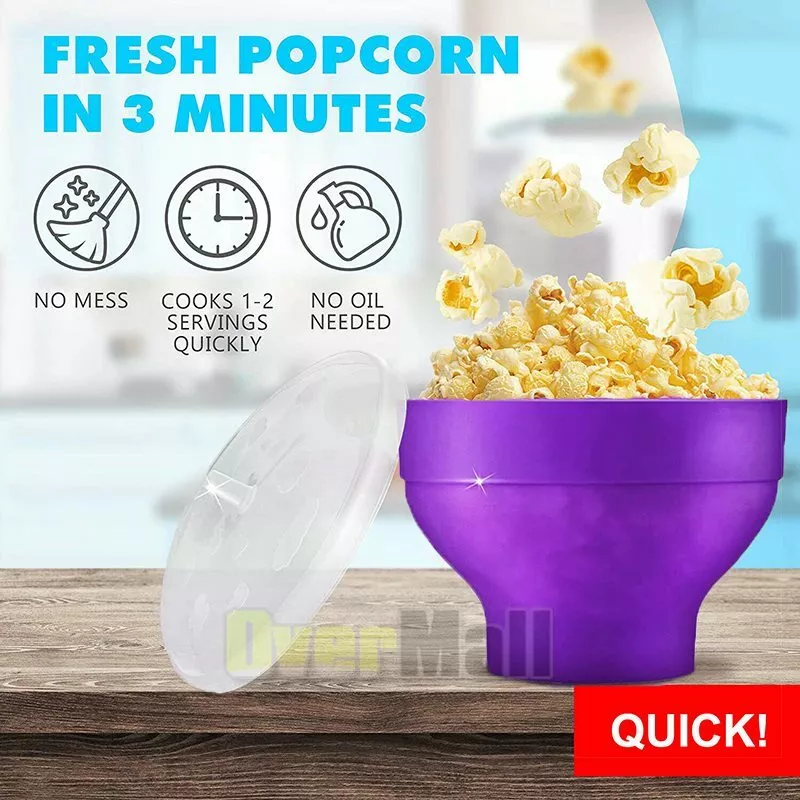 The Original Salbree Microwave Popcorn Popper, Silicone Popcorn Maker, 