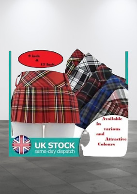   9'' oder 12'' Damen Schottenkaro Mini Faltenrock - klassischer schottischer Kilt-Stil  