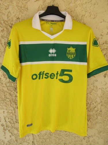 Maillot FC Nantes 2013 Errea Domicile, Jaune Canari, Taille M, Rare
