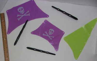 Cobi Scooby Doo Pirate Ship Replacement Sails Parts Lot 