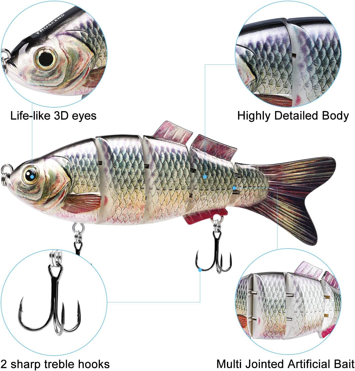 TRUSCEND Fishing Lures for Freshwater and Saltwater, Lifelike Swimbait eBay