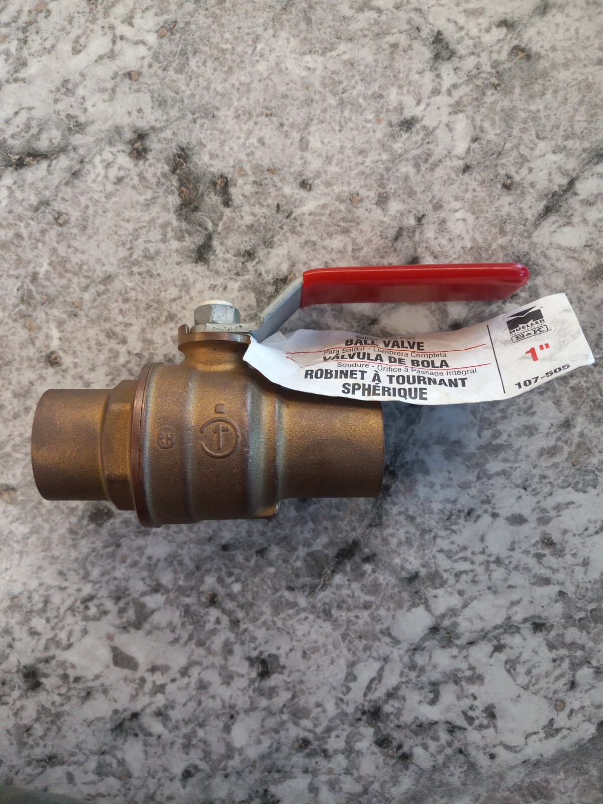 MUELLER B&K Brass Ball Valve 3/4" Sweat Solder