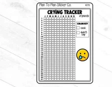 4078~~Crying Tracker Planner Stickers