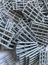 LEGO- NEW-#92589-LIGHT BLUISH GREY-DOOR/BAR 1 X 4 X 6 GRILLE-10 PIECES