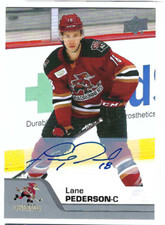 LANE PEDERSON 2020-21 UPPER DECK AHL HOCKEY AUTO