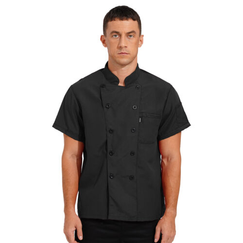 Men Women Chef Jacket Professional Cooking Coat Canteen Hotel Restaurant Work - Picture 62 of 95